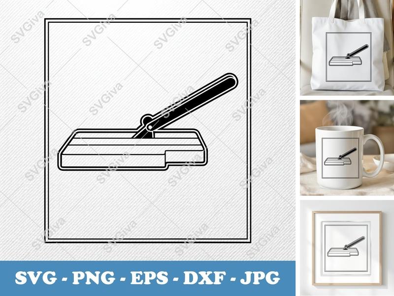 Paper Cutter SVG | Modern Clean Design | PNG EPS DXF | Cricut Silhouette Cut File | Office Supply Icon