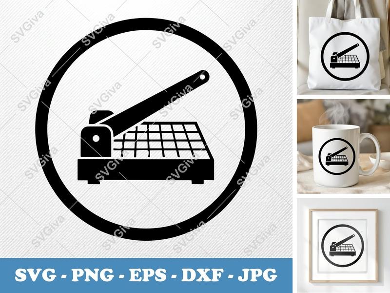 Paper Cutter SVG | Modern Clean Icon | PNG EPS DXF | Cricut Silhouette Cut File | Office Supply Clipart
