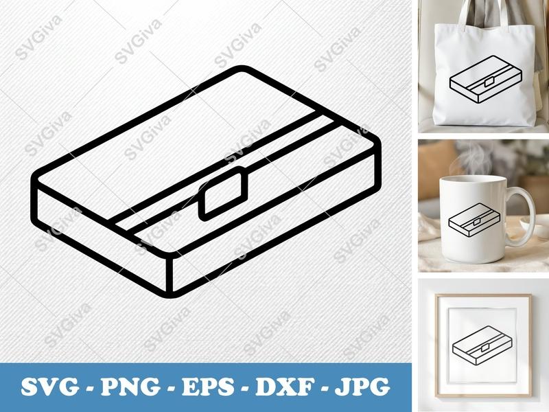 Paper Cutter SVG | Modern Clean Line Art, Isometric Icon | PNG EPS DXF for Cricut & Silhouette | School Supplies Clipart