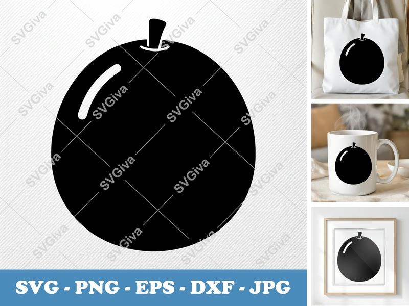 Passion Fruit SVG | Modern Clean Design, Fruit Clipart, Tropical Food | PNG EPS DXF for Cricut Silhouette