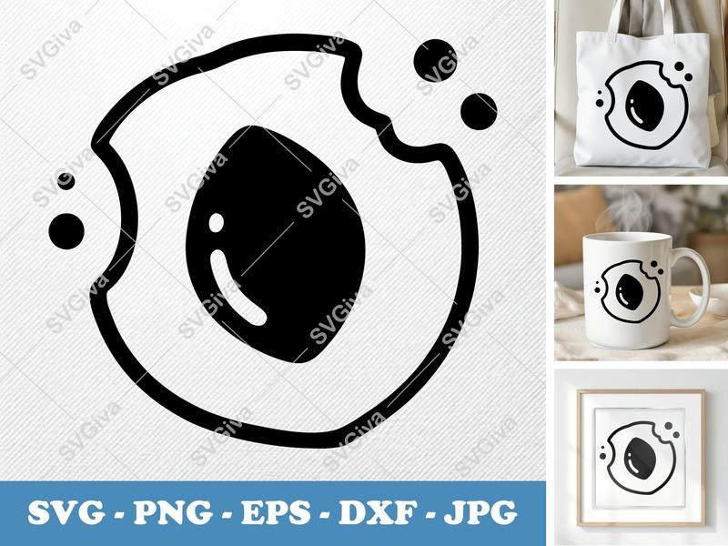 Peach SVG bitten, fruit with pit, modern clean design | PNG EPS DXF | Cricut Silhouette Cut File