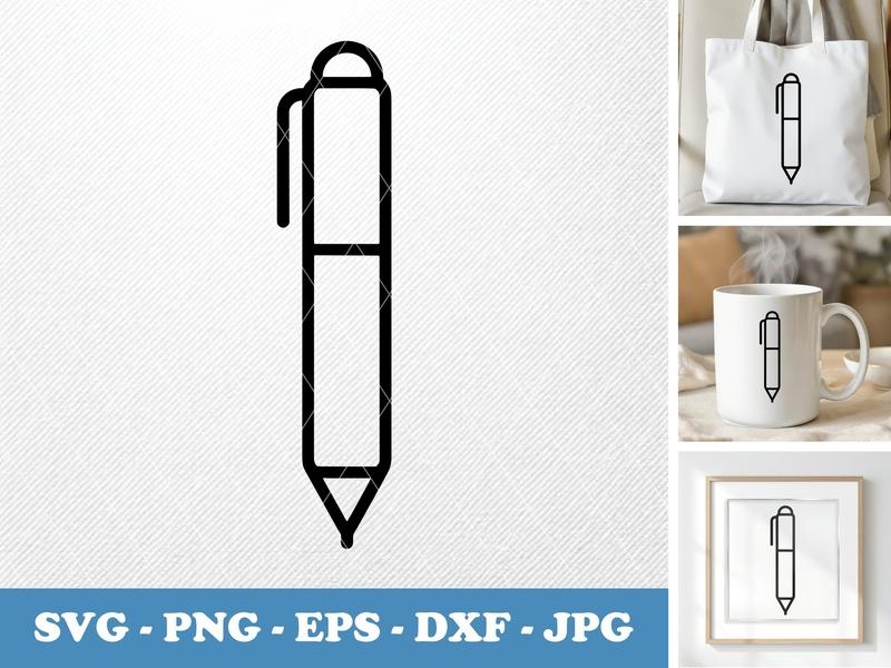 Pen classic svg icon | Puffy Soft Rounded Outline | SVG PNG EPS DXF | Cricut Silhouette File | Workspace School Supply