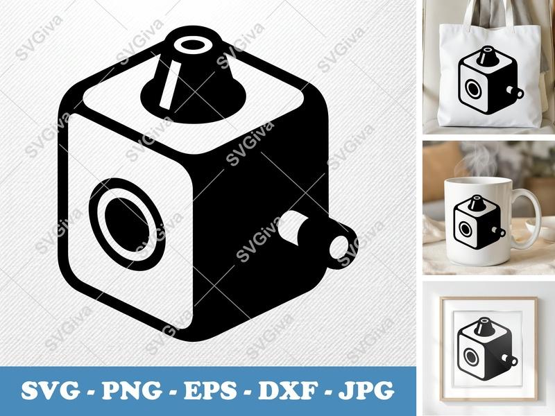 Pencil Sharpener SVG | Modern Cube Design | School Supplies PNG, EPS, DXF | Cricut & Silhouette Cut File