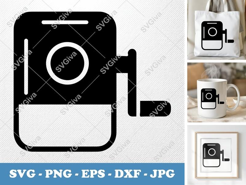 Pencil Sharpener SVG | Modern Desk Tool Cut File | PNG, EPS, DXF for Cricut & Silhouette | School Supplies Clipart