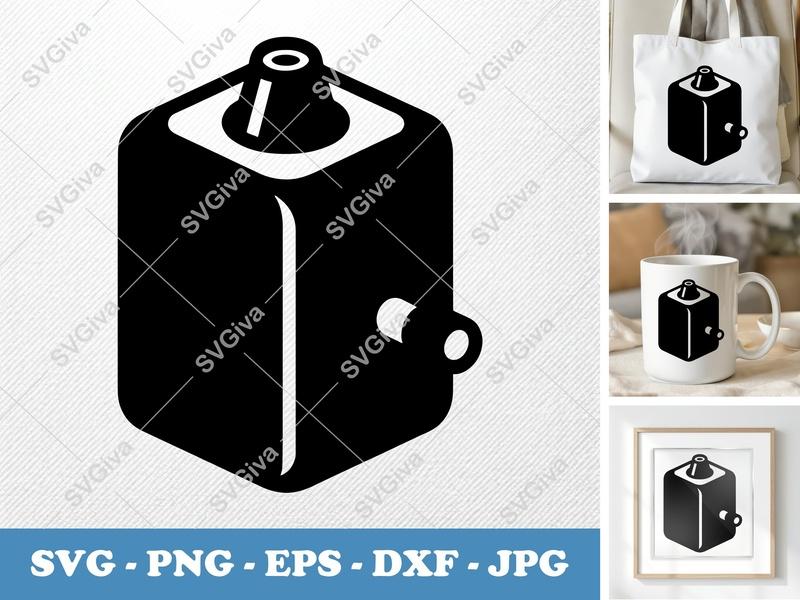 Pencil Sharpener SVG | Modern Desk Tool Cut File | PNG EPS DXF for Cricut & Silhouette | School Supplies Vector