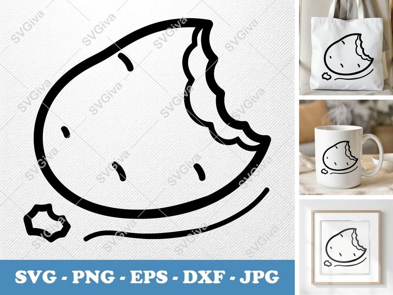 Potato Partially Eaten SVG | Puffy Animated Cut File | PNG DXF EPS | Cricut Silhouette Kitchen Food