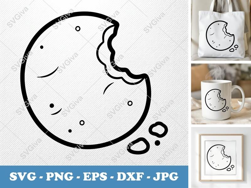 Potato SVG | Bite Mark Potato Cut File | Modern Food PNG, EPS, DXF for Cricut & Silhouette | Funny Potato