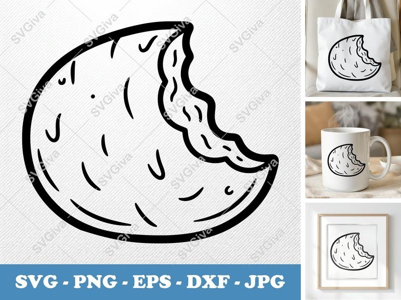 Potato SVG Cut File | Modern Bitten Potato Clipart | PNG EPS DXF for Cricut & Silhouette | Foodie Vector Art
