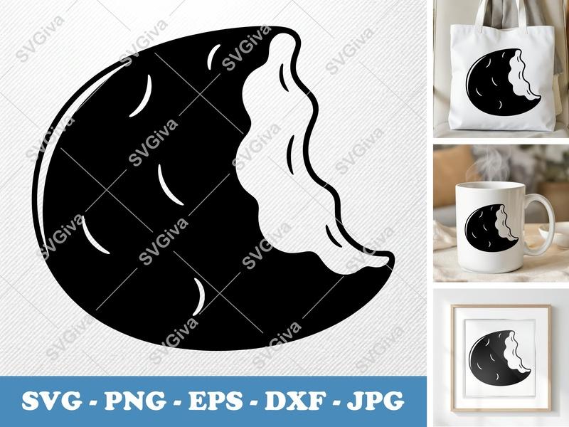 Potato SVG | Modern Bitten Potato Cut File, Food Outline Clipart | PNG EPS DXF for Cricut, Silhouette