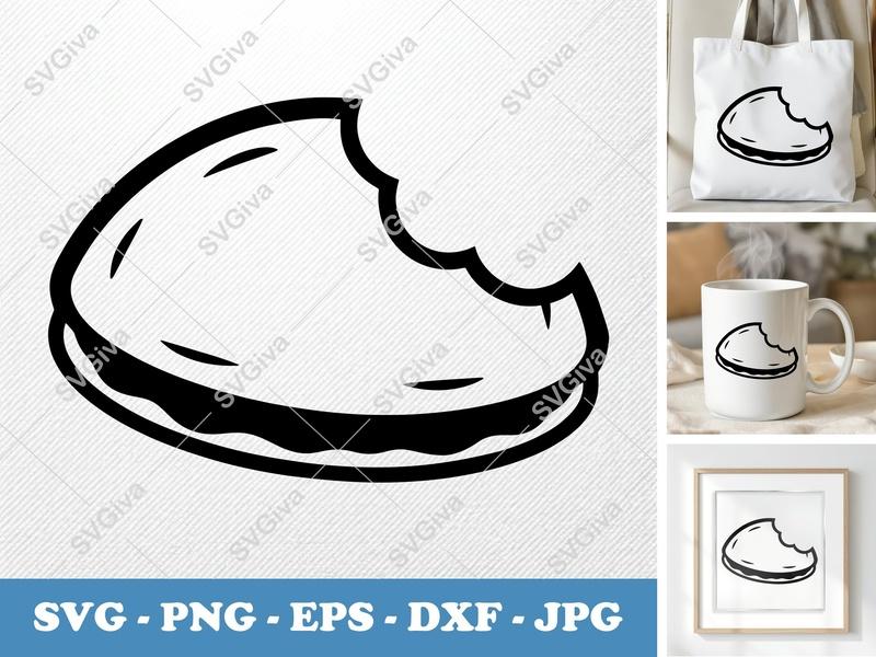 Quesadilla Partially Eaten SVG | Puffy Soft Shapes PNG DXF EPS | Cricut Silhouette Kitchen Food Vector