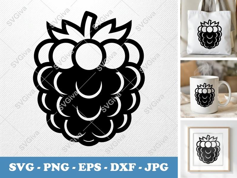 Raspberry SVG Puffy Soft Pillow Forms | PNG DXF EPS | Cricut Silhouette Cut File