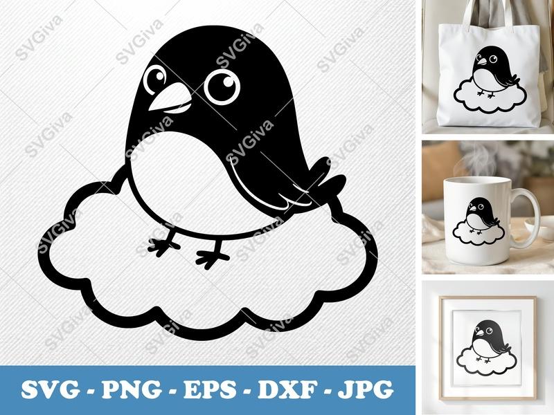 Raven SVG Cut File | Cricut Silhouette | PNG EPS DXF