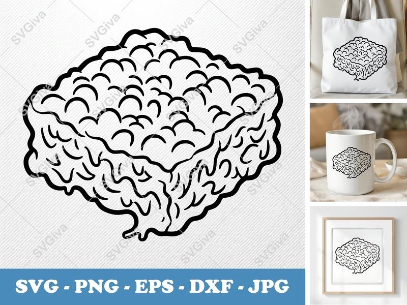 Rice Krispie Treat SVG | Simple Outline Cut File | Bold Contour PNG DXF EPS | Cricut Silhouette Kitchen