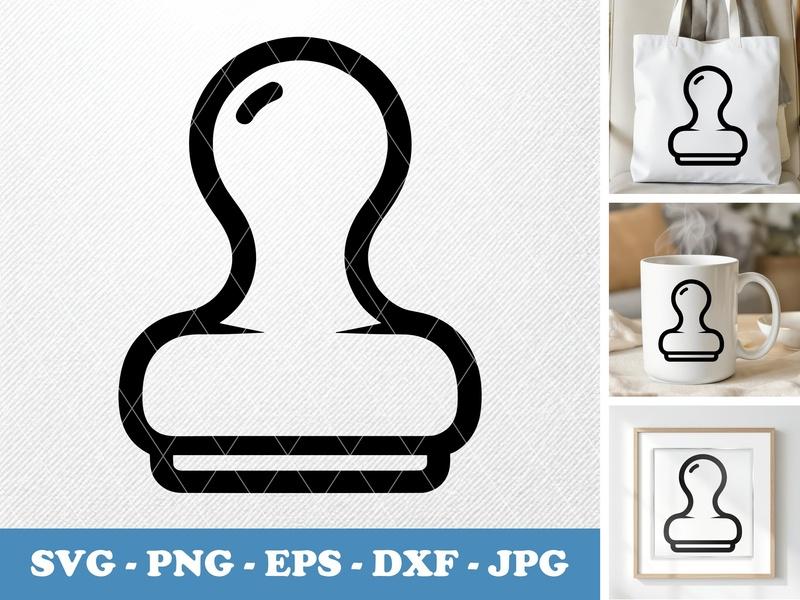 Rubber Stamp classic svg icon | Puffy Soft Shapes SVG, PNG, EPS, DXF | Cricut Silhouette Cut File, Office Supplies Vector