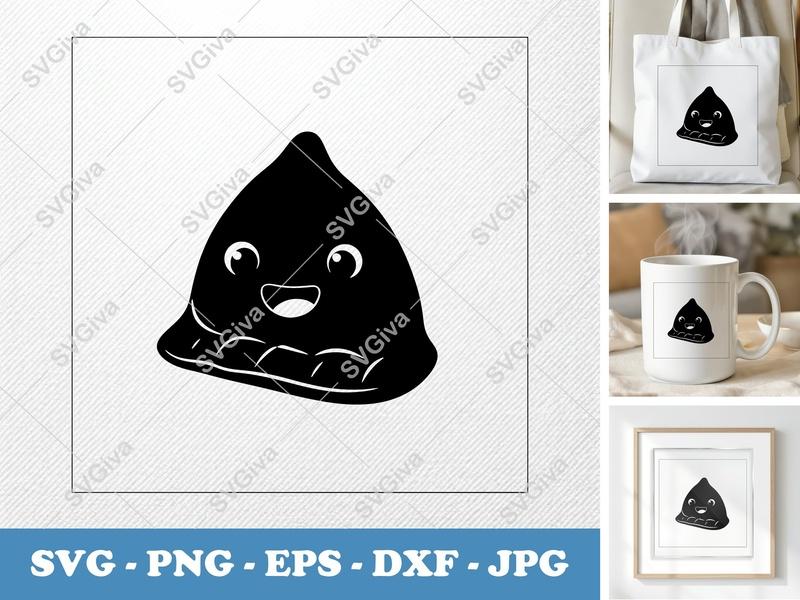 Samosa Kawaii SVG | Cute Food Clipart PNG EPS DXF | Cricut Silhouette Cut File | Modern Snack Design