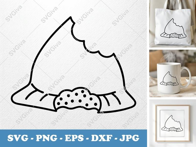 Samosa Partially Eaten SVG | Minimalist Vector Design | PNG DXF EPS | Cricut Silhouette File