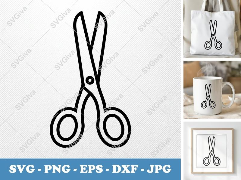 Scissors classic svg icon | Simple Bold Outline Cut File | SVG PNG EPS DXF for Cricut Silhouette Office School Craft