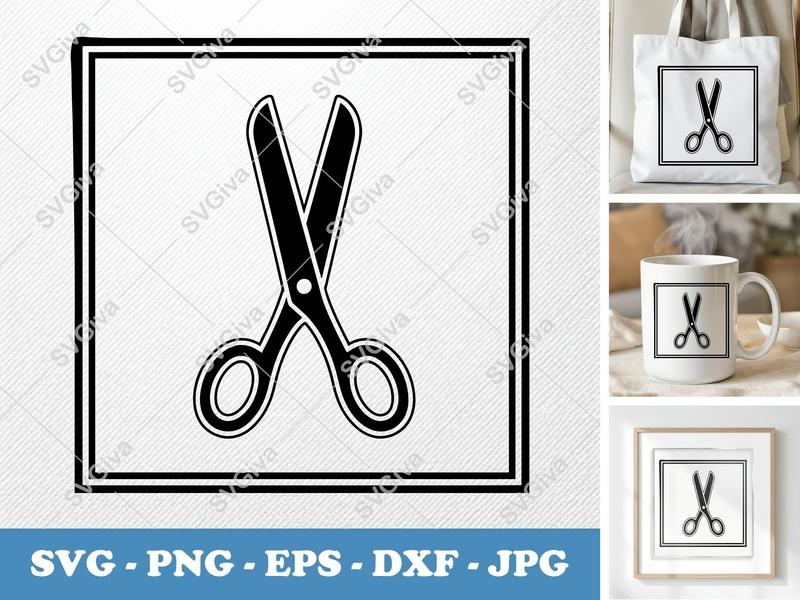 Scissors SVG | Modern Clean Design | Cut File for Cricut & Silhouette | PNG EPS DXF Vector Clipart