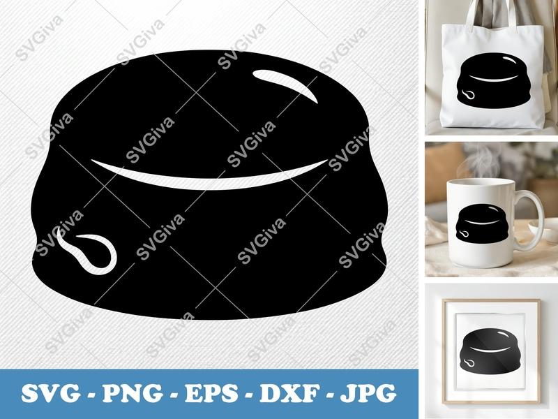 Scone SVG, Modern Baked Good Cut File, Pastry PNG EPS DXF for Cricut & Silhouette, Bakery Food Clipart