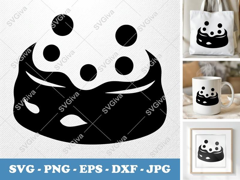 Scone SVG, Modern Clean Design, Food Icon PNG EPS DXF, Cricut Silhouette Cut File, Baking Clip Art, Dessert Graphic