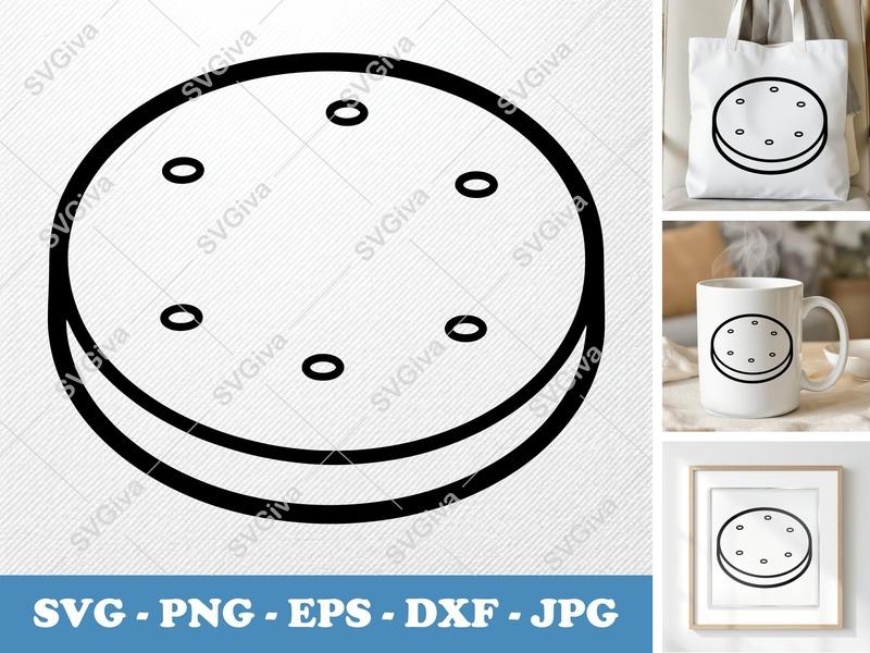Shortbread SVG | Cookie Cut File PNG DXF EPS Cricut Silhouette Baking Treat