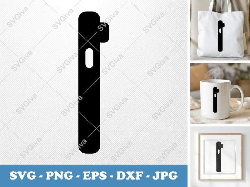 Smartphone SVG Cut File | Modern Mobile Phone Icon, Cellphone Clipart | PNG EPS DXF for Cricut, Silhouette