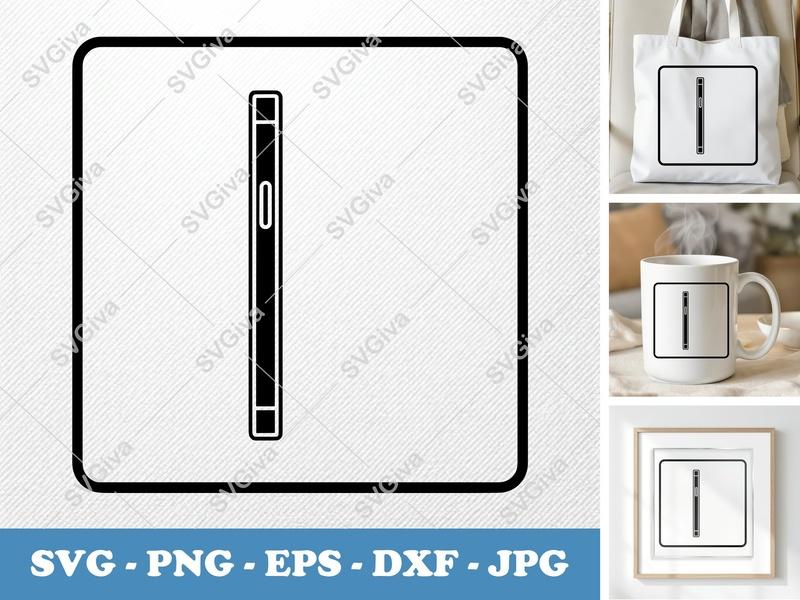 Smartphone SVG | Modern Clean Phone Design | PNG EPS DXF for Cricut & Silhouette