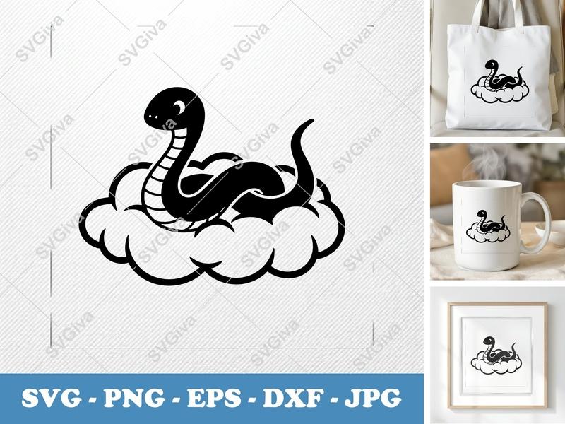 Snake SVG, Friendly Rounded Body Bean-Shaped Forms, PNG DXF EPS | Cricut Silhouette File