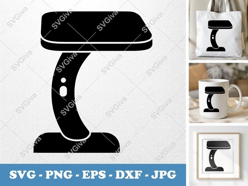 Standing Desk SVG | Modern Minimalist Desk | PNG EPS DXF | Cricut Silhouette Cut File