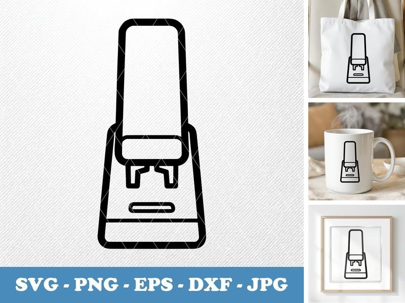 Staple Remover classic svg icon | Double Outline Design, Line Art, Minimalist | SVG PNG EPS DXF for Cricut Silhouette