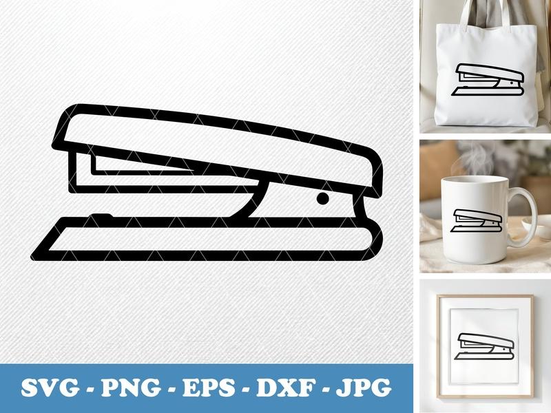 Staple Remover in side view profile SVG, Outline Clip Art, Icon, PNG, EPS, DXF for Cricut & Silhouette, School Supply Vector