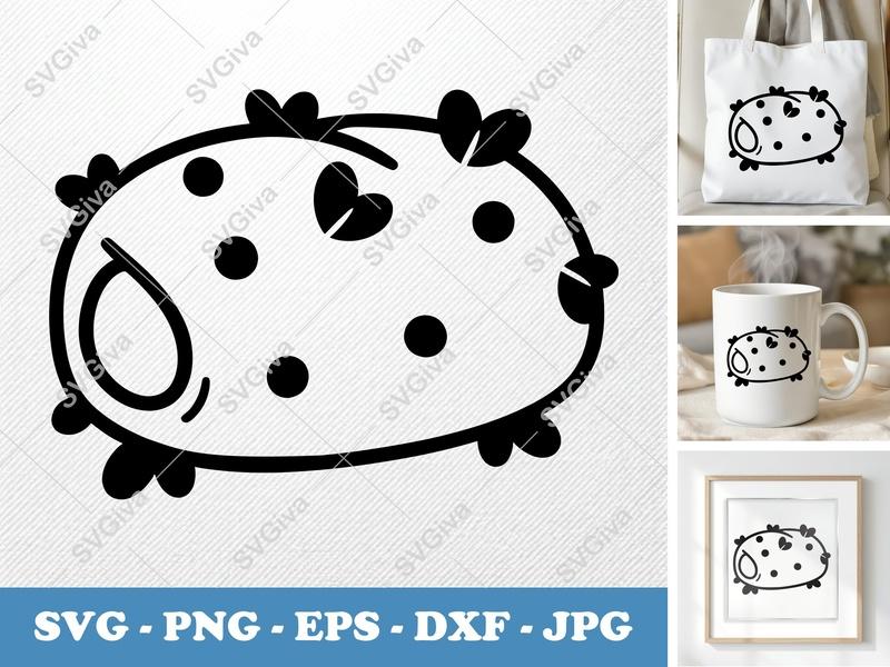 Stromboli with Garnish SVG | Puffy Soft Shapes | Inflated Pillow-Soft Design | PNG DXF EPS | Cricut Silhouette File