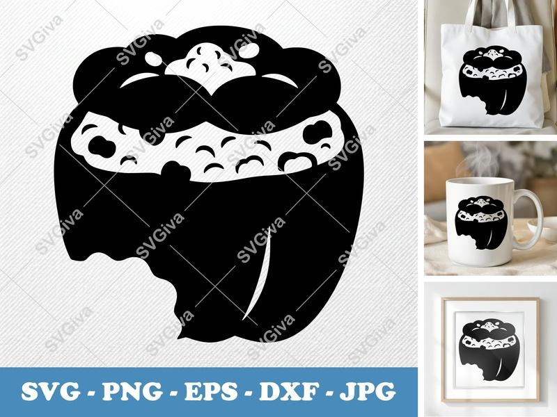 Stuffed Peppers SVG | Modern Food Outline, Meal Icon, Kitchen Clipart | PNG EPS DXF for Cricut Silhouette