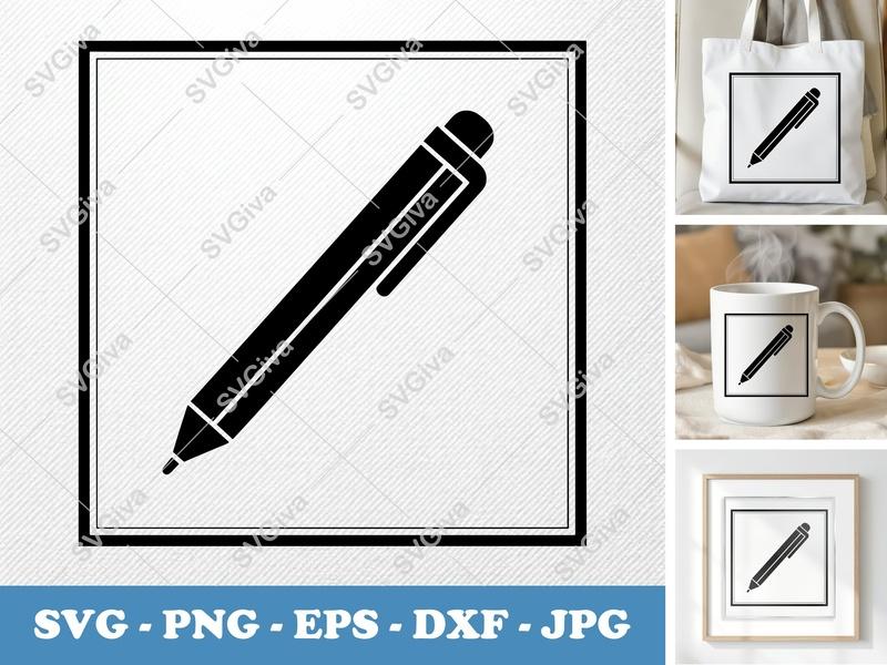 Stylus SVG, Modern Clean Pen Stylus, Digital Pen, PNG EPS DXF | Cricut Silhouette File