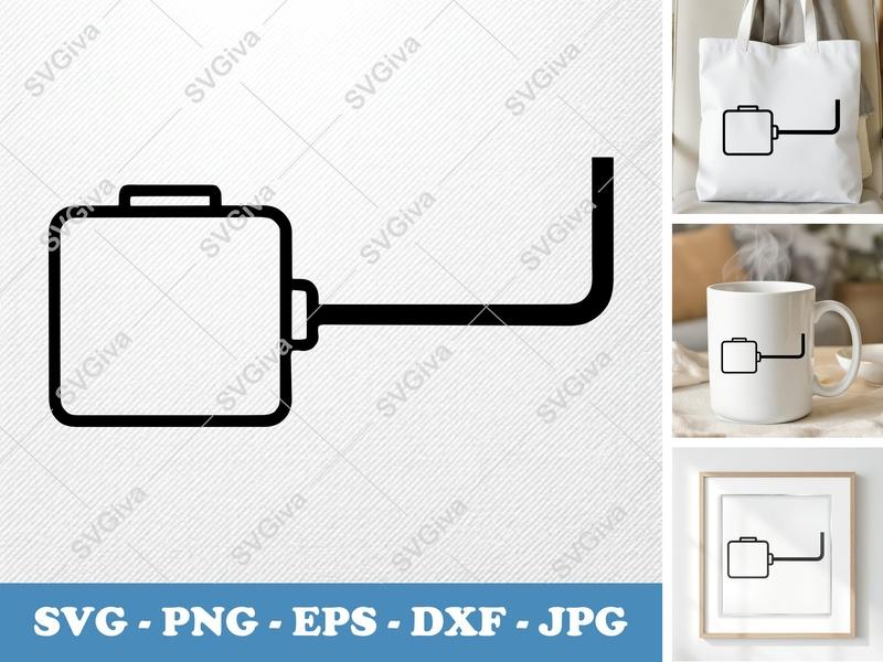 Surge Protector SVG | Modern Clean Line Art, Minimalist Icon | PNG EPS DXF for Cricut Silhouette