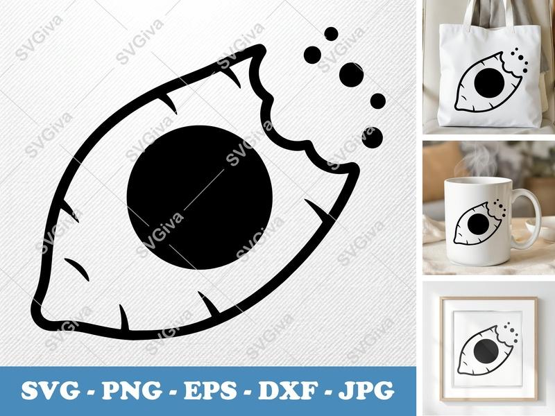 Sweet Potato SVG | Bite Mark, Modern Clean Vegetable Design, Circle Cutout | PNG EPS DXF for Cricut & Silhouette