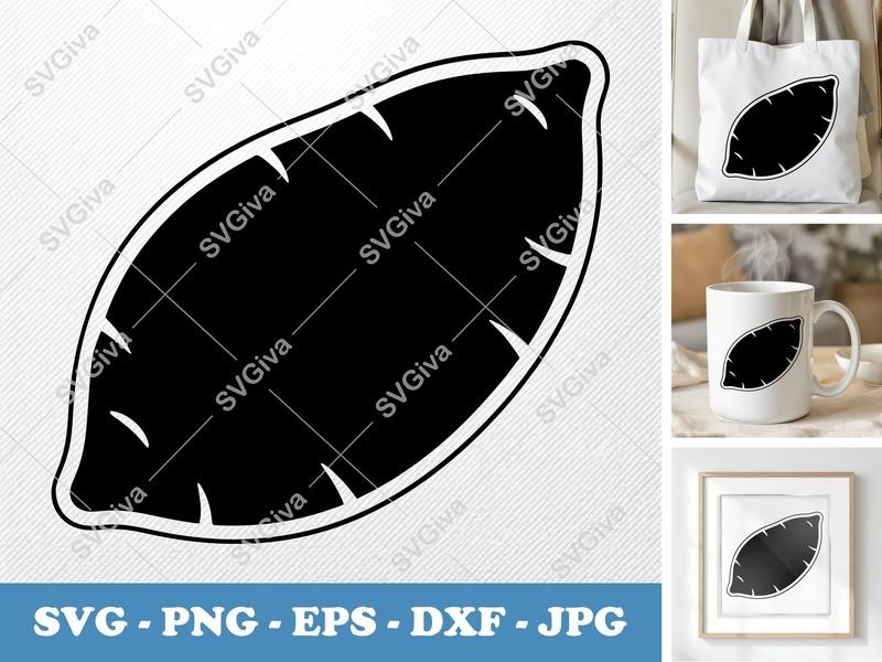 Sweet Potato SVG | Modern Silhouette Food Cut File | Farmhouse Kitchen PNG EPS DXF for Cricut & Silhouette
