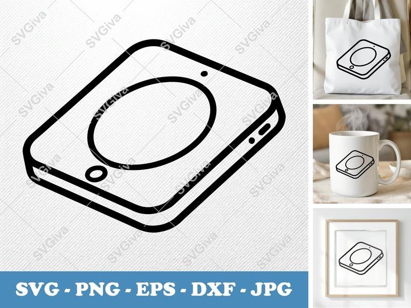 Tablet SVG Modern Clean Design | Digital Device PNG EPS DXF for Cricut, Silhouette | Tech Vector Clipart Cut File