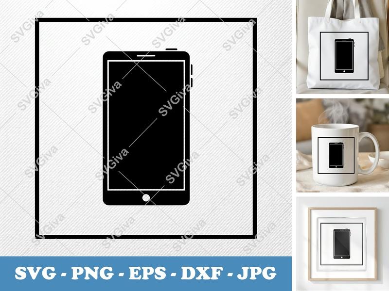 Tablet SVG, Modern Device Cut File, Digital Screen PNG EPS DXF for Cricut & Silhouette, Technology Icon