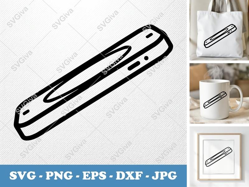 Tablet SVG, Modern Sleek Tablet, Digital Device PNG EPS DXF for Cricut & Silhouette, Tech Icon Cut File