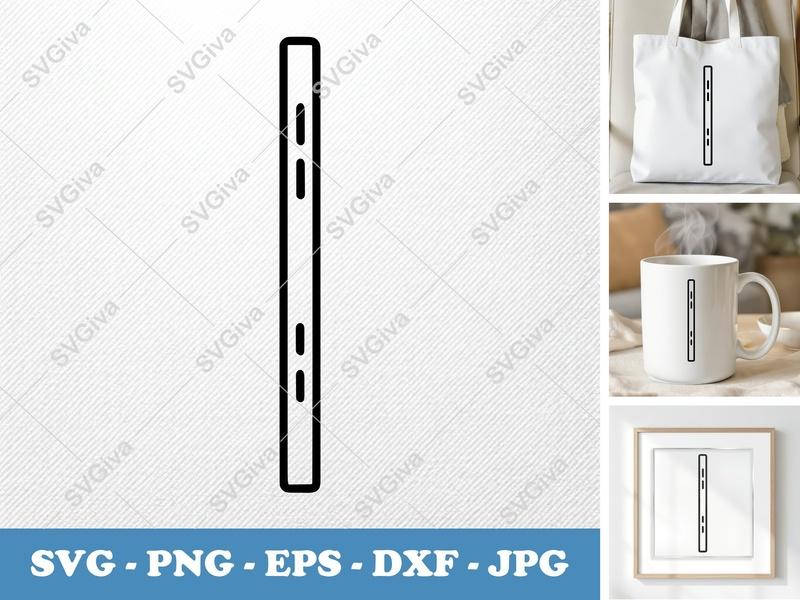 Tablet SVG | Modern Thin Device Line Art | PNG EPS DXF | Cricut Silhouette Cut File, Tech Icon