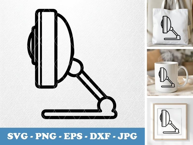 Webcam in side view profile SVG | Double Outline Icon, Digital Clip Art, PNG EPS DXF for Cricut, Silhouette
