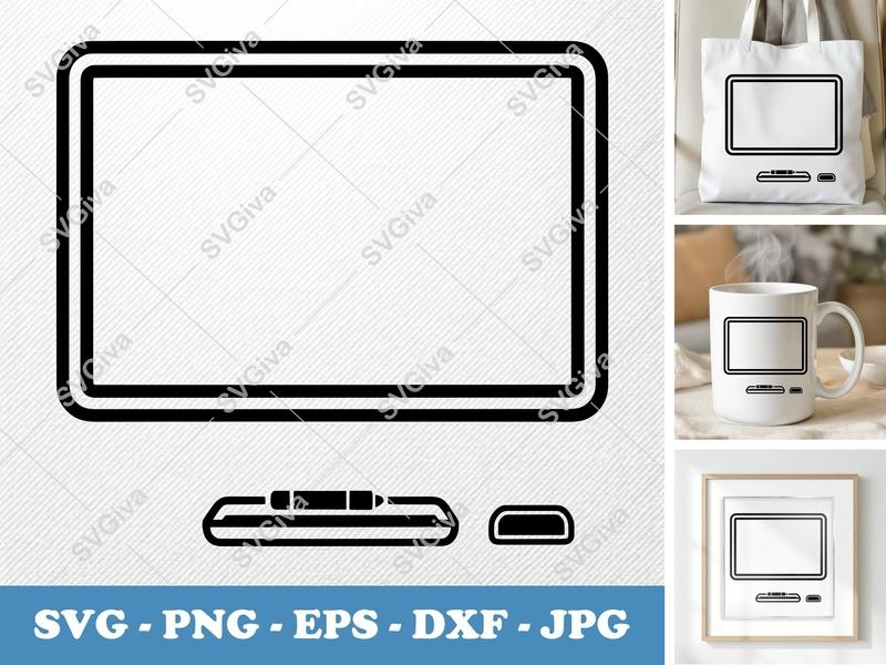 Whiteboard classic svg icon | Solid Black Contour, Office Decor, Teaching Tool SVG, PNG, EPS, DXF for Cricut & Silhouette